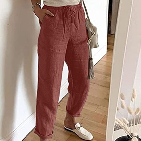 NWOT Acelitt Womens Casual  Drawstring Elastic Waist Pant's  Size S - Picture 5 of 11